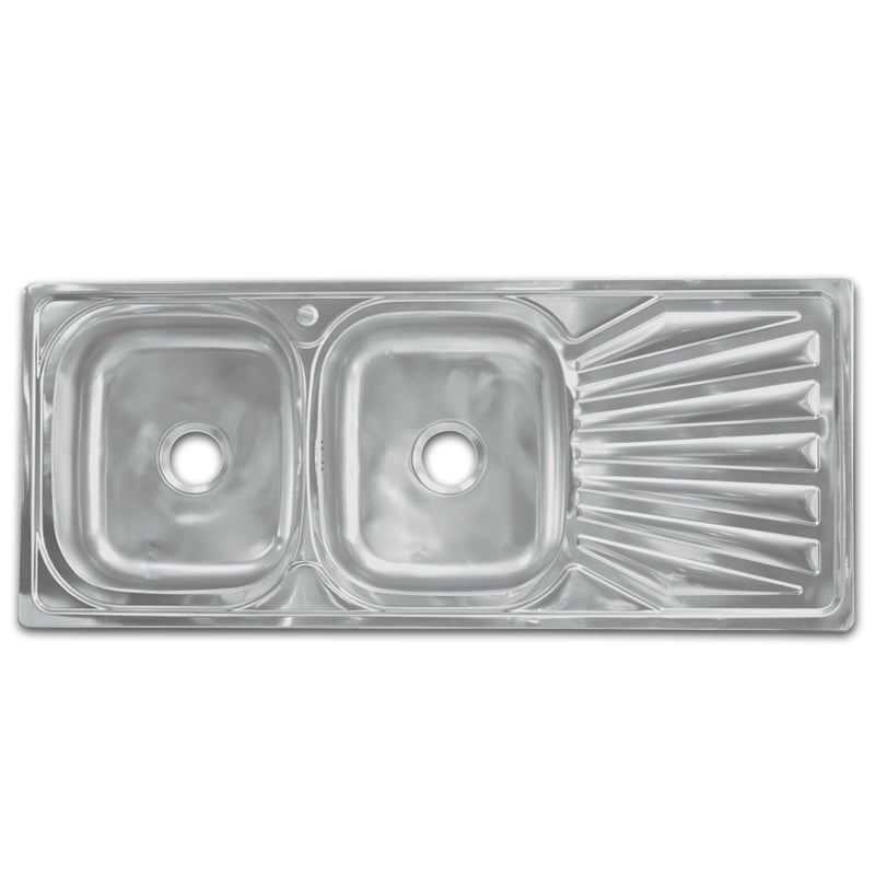 Inset Drop In Double End Bowl Sink