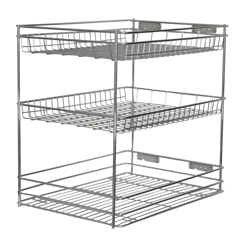 3 Tier Base Mounted Vegetable Pullouts