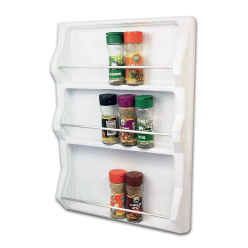 3 Tier White Spice Rack