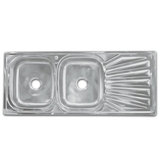 Inset Drop In Double End Bowl Sink