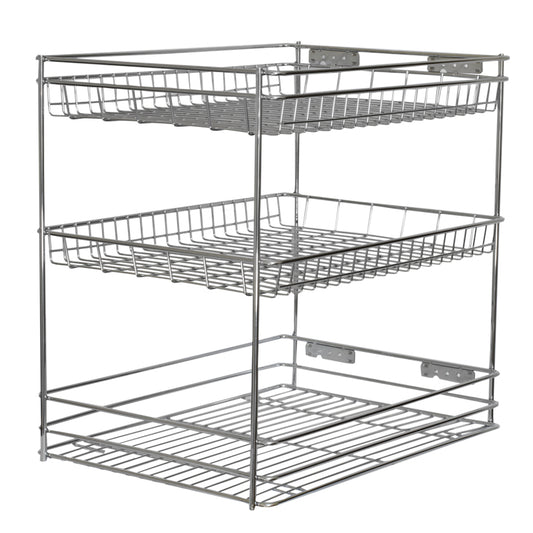 3 Tier Base Mounted Vegetable Pullouts